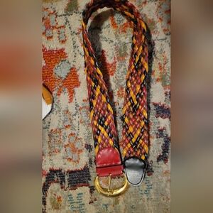 Multicolor Braided Women's Belt Vintage Made In ITALY